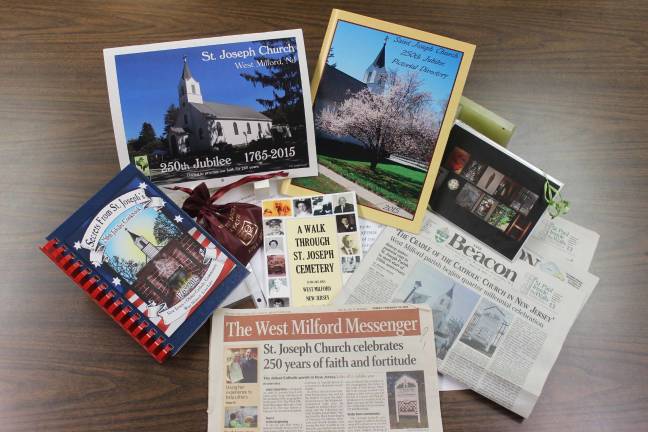 St. Joseph's jubilee year comes to a close Photos provided Here are some of the items buried in the 250th anniversary time capsule, to be opened 25 years from now in 2040. The West Milford Messenger made it in!