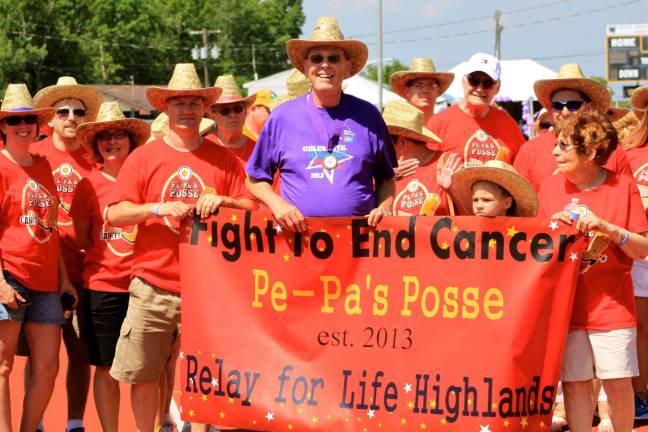 Photo by Cheyenne Gensel Pe Pa's Posse participated in the 2014 Relay for Life of the Highlands event.