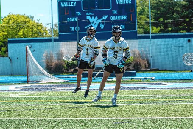 Sports roundup: Highlanders lose in county final West Milford seniors Vincent D’Andrea (1) and Max Gorny (5). Gorny finished with three goals and D’Andrea made two goals.