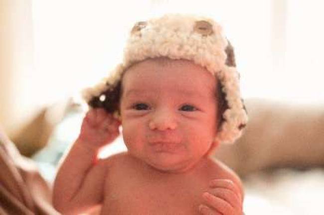 Oh Baby it's Spring! Baby Photo Contest Photo, Lindsey Carbonaro of Newton Tristan Nicholas, a week old.