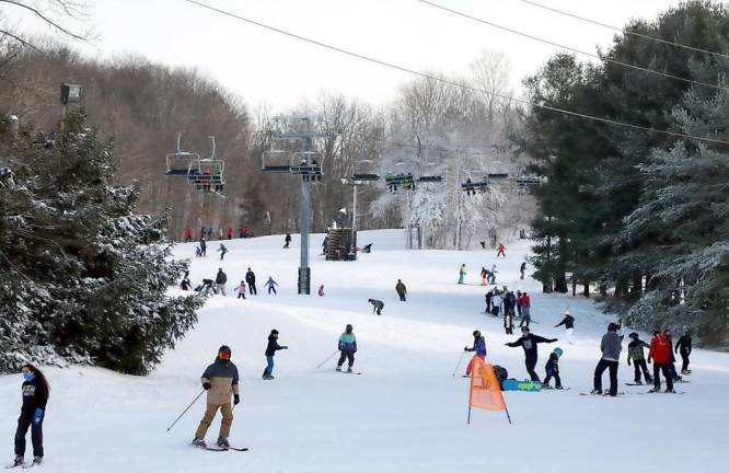 On opening day at Mount Peter Ski Area and throughout the weekend, there was a huge turnout with everyone following the rules and still having a great time on the slopes. Photos by Roger Gavan.