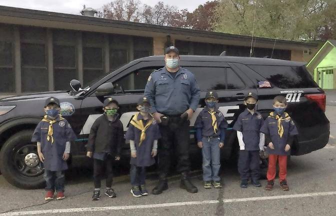 The Lions had a visit from Patrolman James Fulton.