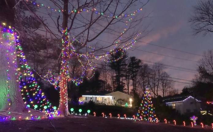 Jesica D’Urso shared these photos of the holiday decorations on her home on Monmouth Avenue in West Milford’s Crescent Park. “The entire neighborhood looks so nice; everyone decorated more than ever and it is wonderful to drive around and see all the lights,” D’Urso wrote in her email exchange with the West Milford Messenger. “This is ‘spirit lifting.’ We love our neighborhood and just wanted to share.”