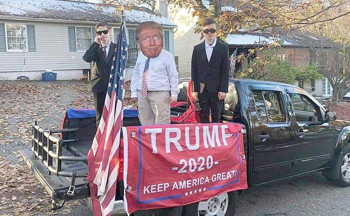 The “President Trump on Parade” Halloween costumes earned the friends a lot of attention - and candy.