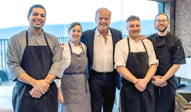 Kelsey Grammer with the Crystal Springs Resort Culinary staff (Photo provided)