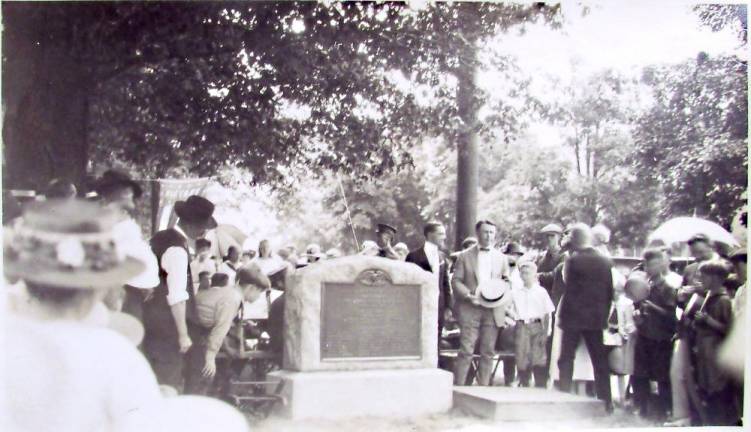 The memorial included the names of 23 area soldiers who served from 1917 to 1919.