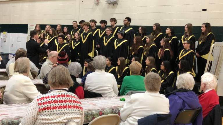 Choir, band entertain seniors The Highlands Chorale Concert Choir performs at the West Milford Recreation Center.