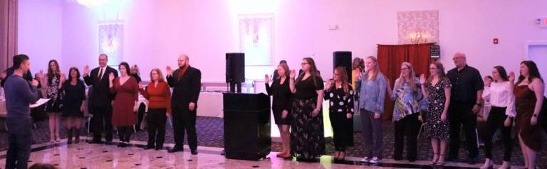 Upper Greenwood Lake Volunteer Ambulance Corps and West Milford First Aid Squad officers sworn in First Responders were sworn in at Casa Bianca in Oak Ridge.