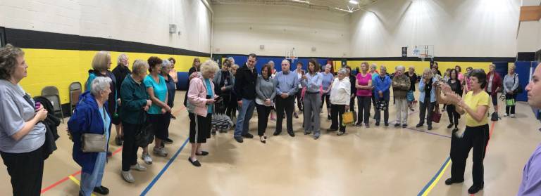 Dozens of former students, as well as friends and family members, of Susan F. Swartz , gathered recently at the West Milford Recreation Center to honor the late aerobics teacher. photos provided