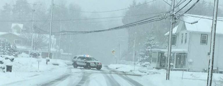 West Milford hit hard for second time in week, 21 inches of snow Photo by Julie Tomaro Oak Ridge Road was closed early during Winter Storm Quinn Wednesday, March 7, but many others were closed during the day throughout the region. Governor Phil Murphy eventually declared a State of Emergency and urged all residents to stay off the roads.