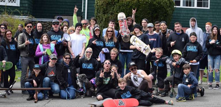 GWL Skatepark hosts first annual skate contest Competitors and members of GWL Skatepark assemble for a group picture at the Do It For Dale Skate Contest.