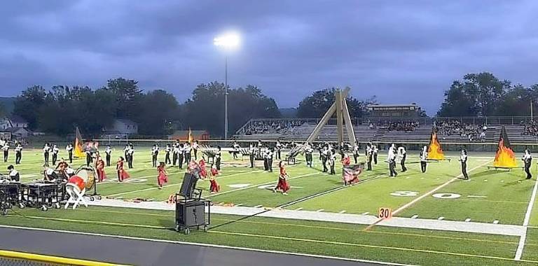 WMHS Highlander Band in performance.