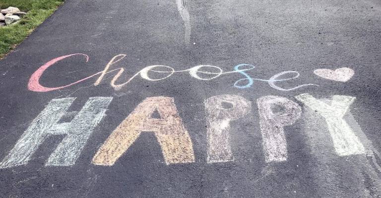 A reader who only identified himself as Michael shared this image with this note: This inspiring message appeared on a driveway at Rolling Ridge and Baron Roads. Definitely words to live by in these trying times.