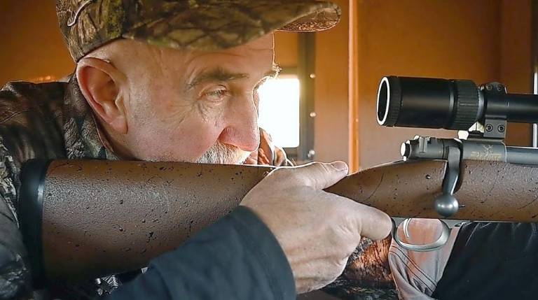 Stockholm hunter targets first Texas whitetail on Brotherhood Outdoors TV series Veteran hunter Jim Currie puts his crosshairs on his first trophy whitetail buck after more than five decades of hunting (Photo provided)