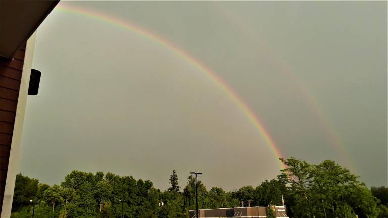 A double rainbow appears above West Milford following an afternoon thunderstorm on Aug. 8.