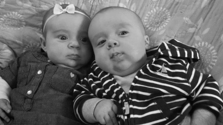 Oh Baby it's Spring! Baby Photo Contest Photo, Erin Dunn of Stockholm Caedynce and Caleb. "Two more reasons to love spring."