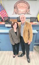 Donna Petronchak and Arthur McQuaid were honored for their volunteer work at the Township Council meeting April 3.