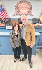 Donna Petronchak and Arthur McQuaid were honored for their volunteer work at the Township Council meeting April 3.