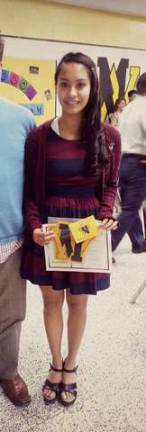 West Milford junior Andrea Hilario was chosen to attend the Congress of Future Medical Leaders in Washington, DC this month.