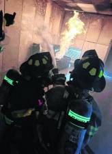 The West Milford Fire Department has about 160 volunteers in six companies throughout the township. They are trained at the county Fire Academy in Wayne. (Photo courtesy of Passaic County Fire Academy)