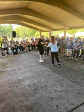 Mike Fabrizio of West Milford wins gold in men’s corn hole in the 36th annual Tri-County Senior Olympics on Thursday, Sept. 18. (Photos provided)