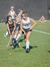 Amanda Gerold had six goal line saves during October. Photos by Frank Galella.