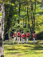 Members of the 35th (Royal Sussex) Regiment parade on the grounds of the Long Pond Ironworks in Hewitt on Victorian Day on Sept. 20. (Photos by Denise von Wilke)
