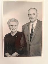 Noble Rhinesmith and his wife, Lillie MacGregor Rhinesmith, are pictured when he served as chairman of the Township Committee. He was a committee member from 1940 to 1957. (Photo courtesy of Ann Genader)