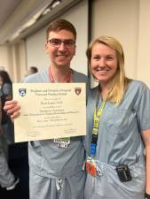 Dr. Ryan Louer with his wife, Ann Elise, a physician assistant.