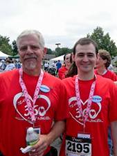 Photo provided Roy Praschil, left, of Hewitt, and Bryan Mueller received organs from donor Bobby Walker 10 years ago. It's given them both a second chance at life. Members of Team 360, both men will join hundreds of others to walk on Sunday at the NJ Sharing Network's annual 5K Celebration of Life in Paramus.