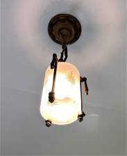 This donated light was installed in the Creamery building. (Photos by Fred Ashplant)