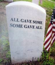 Submitted Photo The Veterans Council wants to replace dying memorial trees with headstones at veterans Park on union valley road