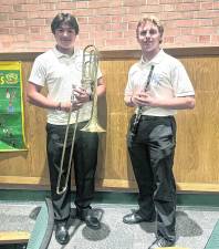 David Van Tassel and Stephen Dellagicoma performed with the Teaneck Community Band.