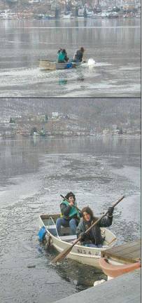 Warwick Humane Society rescues swan from ice on Greenwood Lake