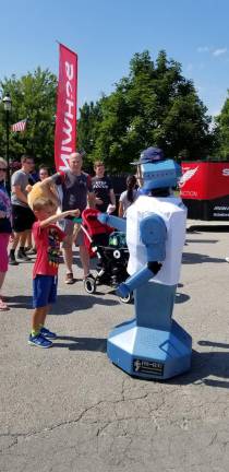 Fun with a robot at the State Fair.