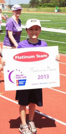 Ten-year old Thomas Kilroy of team Moms on a Mission learned a great deal by participating in the Relay.