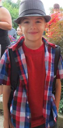 First grader Stu sure has his fashion nailed.