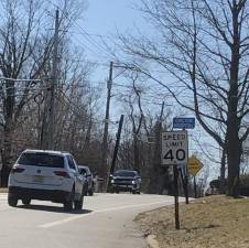 The speed limit on Macopin Road varies. (Photo by Kathy Shwiff)