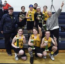 On Wednesday, March 24, the Fifth Grade West Milford Lady Highlanders Basketball Team won the 2021 Championship. Coached by Jill Tyburczy, the girls had an undefeated season on their way to the championship win over Franklin Lakes. Photo provided by Bret Harmen.