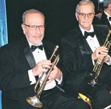 HWS trumpeters Len Stern of Kinnelon, left, who also serves as HWS treasurer, and William Trusheim of West Milford, HWS president.
