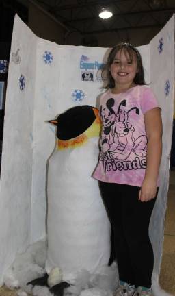 Brianna Hazen with her Emperor Penguin