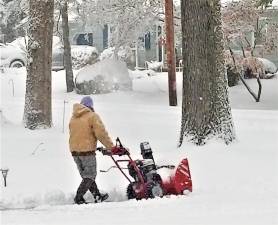 Town gets brunt of first winter storm