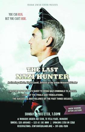 'The Last Nazi Hunter' to speak at Wanaque event