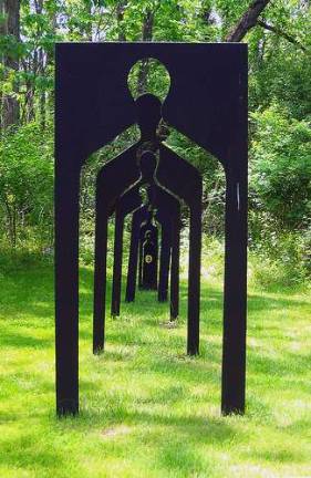 This is but one of the pieces of art found throughout the gardens at Pacem in Terris in Warwick by the Dutch-born sculptor and author Frederick Franck.
