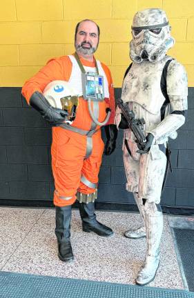 Members of the 501st Legion Star Wars costuming organization.