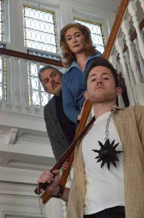 Photo Credit Bob Eberle Carl Wallnau as Sidney, Maria Brodeur as Myra, and Jon Mulhearn as Clifford.