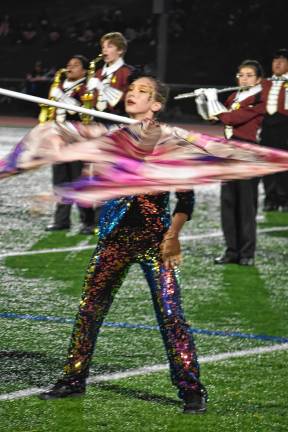 The Morristown High School band performs.