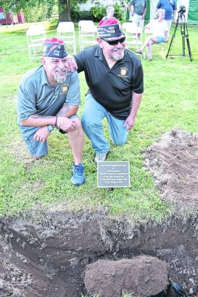 In attendance for the America250 Time Capsule ceremony were, left, Rudy Hass, Councilman and Commander of the West Milford VFW Post 7198, and John Trojanowski.