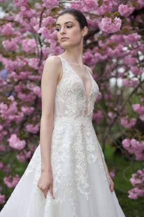 Photo providedGena O'Bryant, a West Milford resident and 19-year-old student at Passaic County Community College, recently modeled at New York's Bridal Fashion Week, modeling wedding gowns for designer Jude Jowilson.