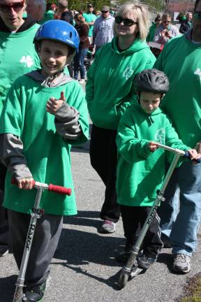 There's lots of ways to get around Pinecliff Lake at the Irish Whisper Walk of Hope in Memory of Danny Kane.